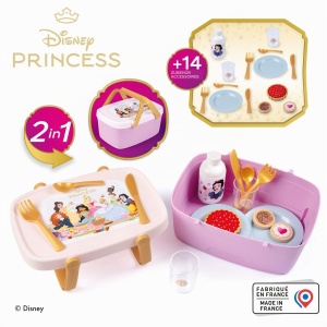 Cos de picnic 2-in-1 Smoby Disney Printese - cu 14 accesorii, pentru copii de la 3 ani - Img 2