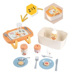Cos de picnic 2-in-1 Winnie Puuh de la Smoby, cu 15 accesorii, pentru copii de la 18 luni - Img 3