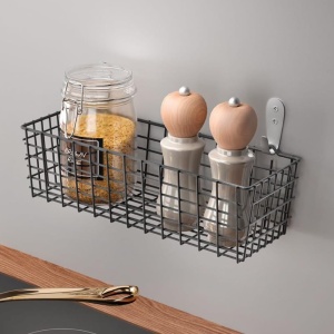 Cos multifunctional Metaltex Koala Lava 33x12x10 cm negru rezistent la rugina - Img 4