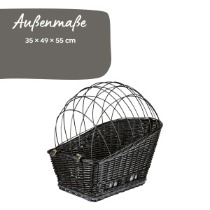 Cos pentru bicicleta TRIXIE 35 49 55 cm, pentru caini pana la 8 kg, cu perna si grilaj de siguranta - Img 3