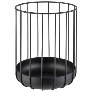 Cos runder metalic APS 30211 URBAN, 22,5 cm x 28 cm, negru