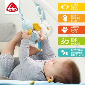 Covor de activitati Fehn Little Castle 3D cu 5 jucarii detasabile pentru bebelusi 0 luni - Img 2
