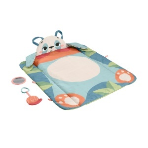 Covor de joaca 3-in-1 Fisher-Price Rolli-Roll Panda, 90 reciclabil, cu jucarie si oglinda - Img 4