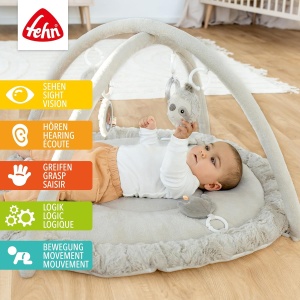 Covorase de activitate Fehn Faultier cu 5 jucarii detasabile, 85 cm - Img 2