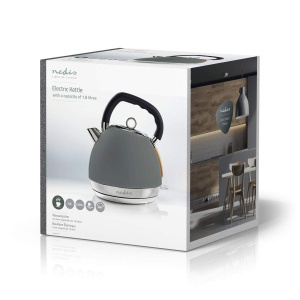 Cratita electrica Wasserkocher 1.8 l 2200 W gri cu protectie la fierbere - Img 7