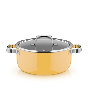 Cratita WMF Fusiontec Mineral Pro 24 cm Material Durabil si Rezistent la Zgarieturi Galben Mango