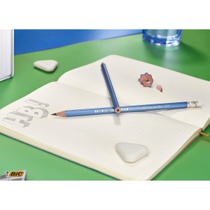 Creion BIC Evolution Triangle HB, 12 bucati, ergonomic, albastru - Img 2