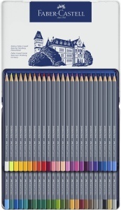 Creion colorat acquerel Faber-Castell Goldfaber, 48 culori, metalletui - Img 3