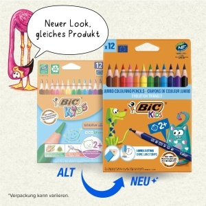 Creion colorat BIC Kids Evolution, 12 culori, ergonomici, pentru copii de la 2 ani - Img 2