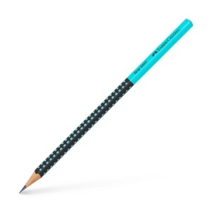 Creion Faber-Castell Grip 2001 Two Tone, 6 bucati, negru-turcoaz, HB - Img 2