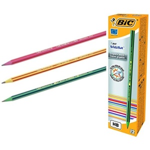 Creion grafit BIC Evolution 12 bucati, rezistent, usor de sters, culori diverse - Img 8