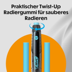 Creion mecanic BIC Break Resistant 0,7 mm, bruchfest, 12 bucati, albastru - Img 5