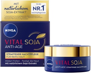 Crema de noapte NIVEA VITAL SOJA, 50 ml, pentru fata, anti-imbatranire