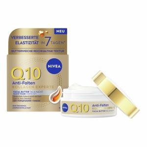 Crema faciala NIVEA Q10, 50 ml, cu colagen, anti-aging, hidratare intensa