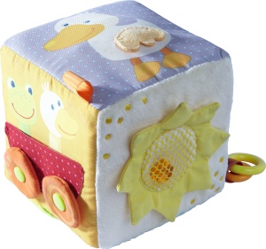 Cub interactiv HABA 301859 Zauberfrosch pentru dezvoltarea motricitatii 10x10x10 cm - Img 2