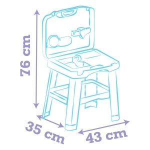 Cucina portabila pentru copii Smoby Stitch cu 20 accesorii, design colorat - Img 3