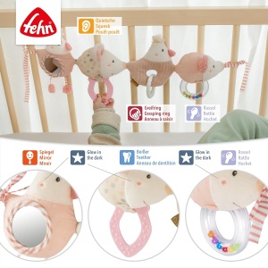 Culoare si sunete - Jucarie pentru carucior Fehn feehnLAND cu figurine adorabile - Img 3