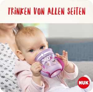 Cupa de invatare NUK Mini Magic Night, 160 ml, design 360, culoare albastra, set 2 bucati - Img 2