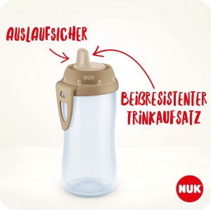 Cupa pentru copii NUK Kiddy Cup, 300 ml, galbena, rezistenta la muscaturi - Img 3