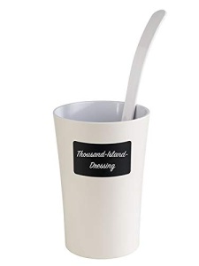 Cupa pentru dressing APS Pastell, 1.5 litri, 13 cm, alba, melamin - Img 4