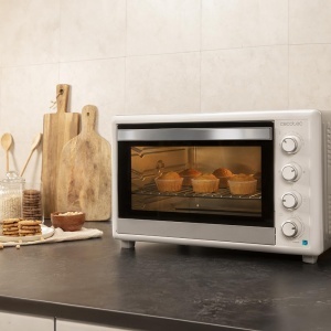 Cuptor cu convectie de masa Cecotec 60 litri BakeToast 6090 Gyro alb 2200 W Iluminat interior 12 functii Temperatura pana la 230degC Usa dubla din sti - Img 5