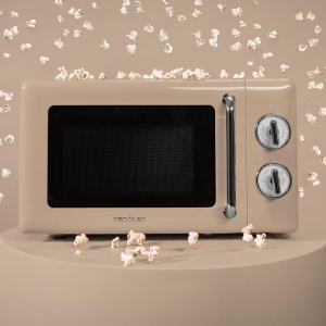 Cuptor cu microunde Cecotec ProClean 3010 20L 700W Retro Beige Timer 30 min - Img 2