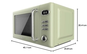 Cuptor cu microunde digital Cecotec ProClean 5110, 20L, 700W, Verde Retro - Img 7