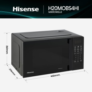 Cuptor cu microunde Hisense H20MOBS4HI 20 L 700W InverterTechAcoperire ceramicaGatit personalizat multifazatFunctie de dezghetareProgram automatMod Ec - Img 2