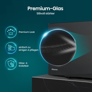 Cuptor cu microunde Hisense H25MOBS4HGI 25L 900W Negru InverterTech - Img 6