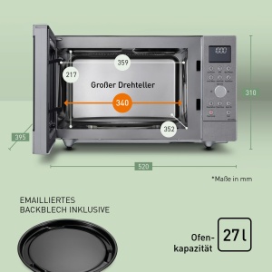 Cuptor cu microunde Panasonic NN-CD58JSGPG 27L 1000W Grill Inverter - Img 6