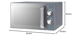 Cuptor cu microunde Russell Hobbs RHM1731G, 17L, 700W, Gri, 5 trepte de putere - Img 8