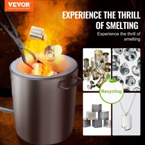 Cuptor de topire VEVOR JHRJD06KG01A, 6 kg, inox, temperatura maxima 1482 - Img 2