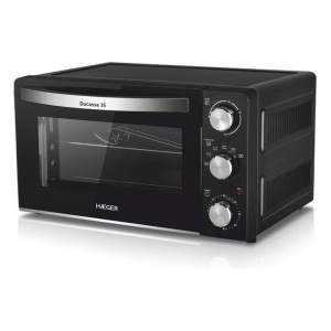 Cuptor electric Haeger Ducase 35 l, negru, cu timer si usa cu geam dublu