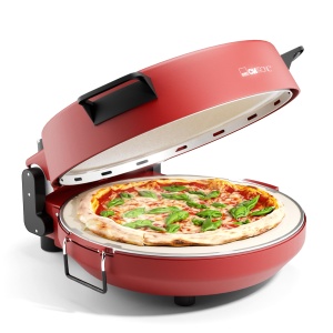 Cuptor electric pentru pizza Clatronic PM 3787, 1200 W, 350C, Piatra 32 cm, Timer 15 min