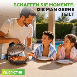 Cuptor electric pentru pizza NutriChef, 1200W, 30cm, negru - Img 9