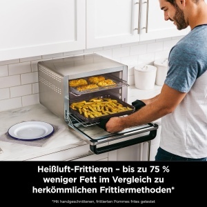Cuptor Multifunctional Ninja Foodi 10-in-1, 2 niveluri, 33.5 cm, ArgintiuNegru - Img 8