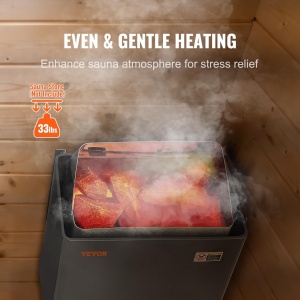 Cuptor sauna VEVOR SCA-60BW, 6 kW, pentru spatii de 5-9 m, control digital - Img 5