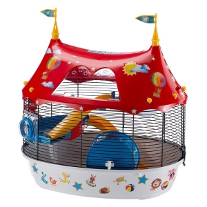 Cusca pentru hamsteri Ferplast cusca pentru rozatoare Circus Fun cusca pentru animale mici accesorii hamster incluse 50 x 34 x h 43 cm - Img 6