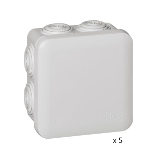 Cutie de conectare Legrand Plexo, waterproof, 80 x 80 mm, 5 bucati - Img 2