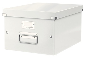 Cutie de depozitare Leitz Click Store 16L, alba, metal grile, A4