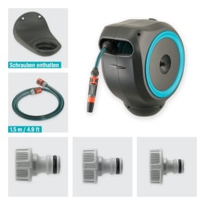 Cutie de furtun Gardena RollUp S, 15 m, turcoaz, cu suport de perete - Img 7