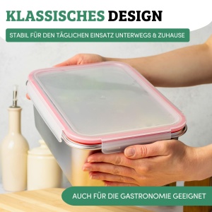 Cutie de Pachetare Westmark Frischhaltedose, 4200 ml, Inox 188, Spalare in Masina - Img 11