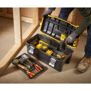 Cutie de unelte STANLEY FatMax 32L, rezistenta la apa, cu maner si inchidere metalica - Img 2