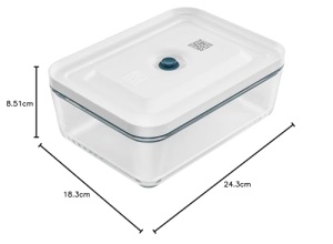 Cutie de Vakuum ZWILLING Fresh Save din Sticla, 2L, La Mer - Img 7