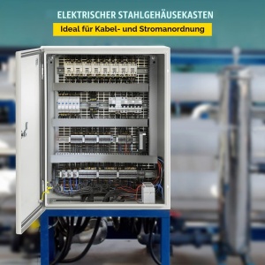 Cutie electrica VEVOR SPT, 50 x 40 x 20 cm, IP66, din otel carbon, cu montaj usor - Img 2