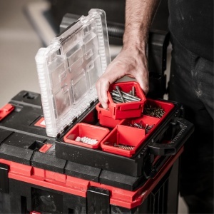 Cutie organizatoare Einhell E-Case Half Size sistem modular capac transparent 125 kg - Img 2