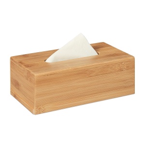Cutie pentru servetele din bambus Relaxdays, design elegant, reutilizabila
