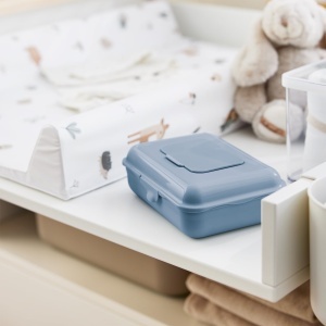 Cutie pentru servetele umede Rotho Babydesign 1,25 L, albastra, reutilizabila - Img 3