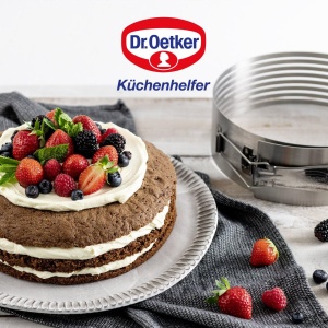 Cutie pentru taiat torturi Dr. Oetker, inox, 26-28 cm, cu cutit inclus - Img 7