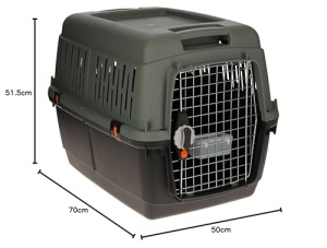 Cutie transport animale Kerbl Eco 80562, 70x50x51.5 cm, plastic reciclat, usa metalica - Img 4